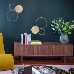 Златен LED плафон Pois от Ondaluce с мощност 42W