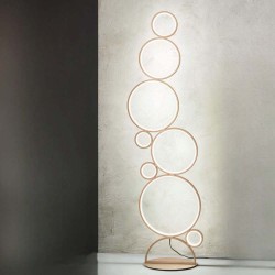 Подова LED лампа Ondaluce PT.POIS/ORO – златист акцент за модерни интериори