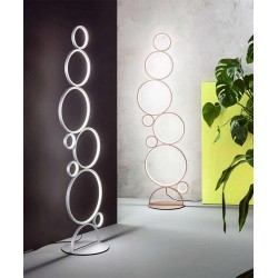 Подова LED лампа Ondaluce PT.POIS/SILVER – сребрист акцент за модерни интериори