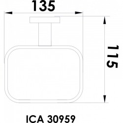 Стилна сапунерка за баня АРИЕЛ - ICA 30959 Стилна сапунерка за баня АРИЕЛ - ICA 30959