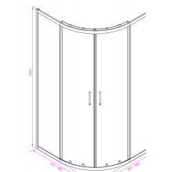 Душ кабина ICS 285 TC NEW 90x90 Душ кабина ICS 285 TC NEW 90x90
