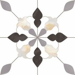 Плочки за баня ARAMIS CARBON с флорален дизайн