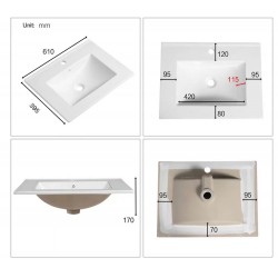 Бял порцеланов умивалник ICC 8860NEW