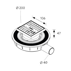 Подов сифон Bonomini Mini Drain - елегантен и функционален