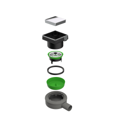 Невидим подов сифон за плочка Micro Drain 10x10 см