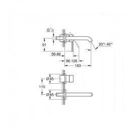 Двудупков смесител за умивалник Grohe Essence Двудупков смесител за умивалник Grohe Essence