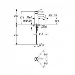 Grohe Essence смесител за мивка в 'Brushed Cool Sunrise' Grohe Essence смесител за мивка в 'Brushed Cool Sunrise'