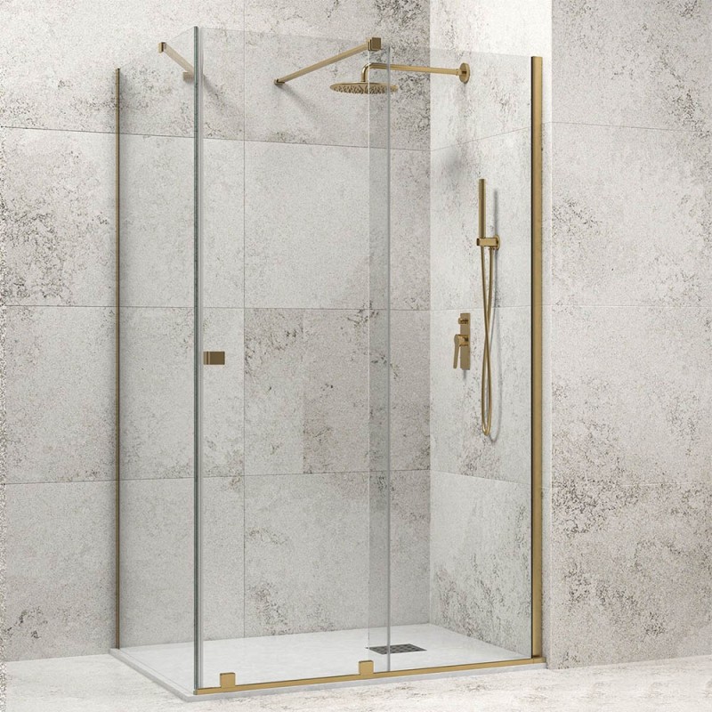 Душ параван 150/200 см, златен мат, Animus 400 Oro Душ параван 150/200 см, златен мат, Animus 400 Oro