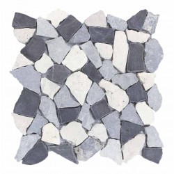 Сива мозаечна плочка от камък PIEDRA NOA GRIS 