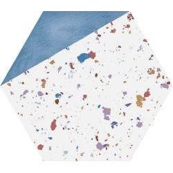 Сини плочки шестоъгълни STRACCIATELLA BLUE NATURAL  